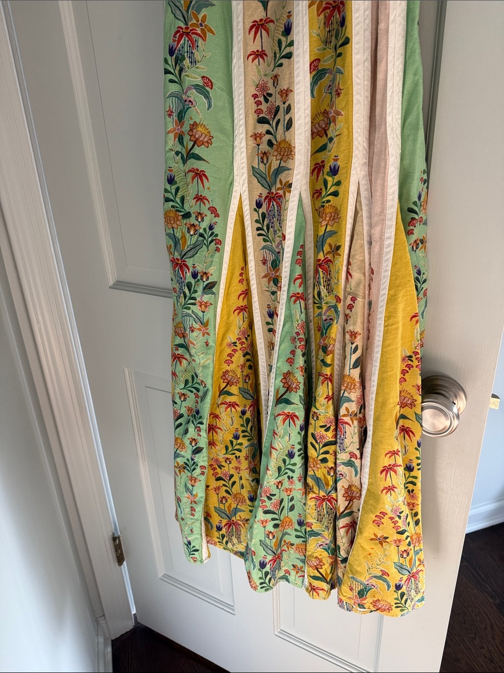 FARM Rio Floral Panel Maxi Dress in Green, Yellow & Cream - Picture 5 of 9